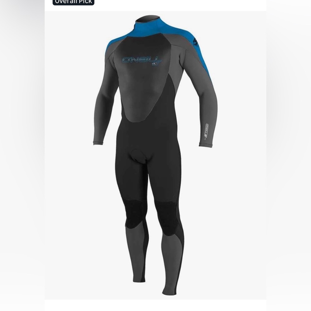 O'Neill Men's Black and Blue Full Wetsuit